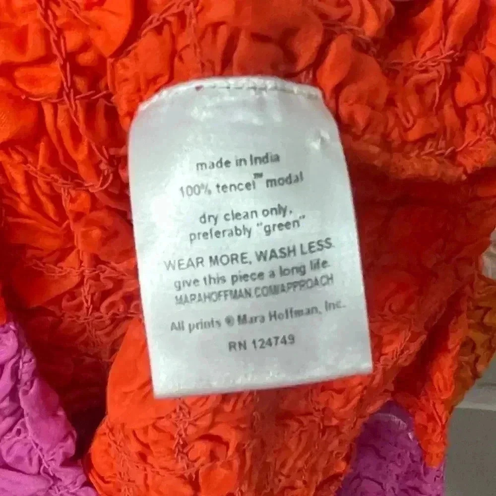 Nwot Mara Hoffman Pomelo Sloane Dress Red Multicolor Size Small — image 8 of 8